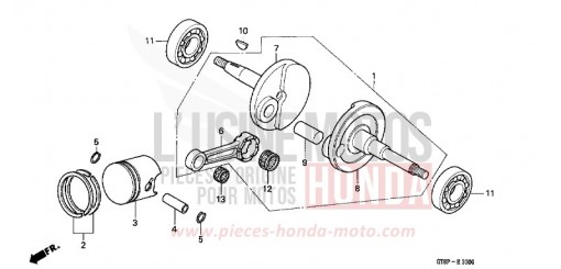 ALBERO MOTORE/PISTONE PK50P di 1993